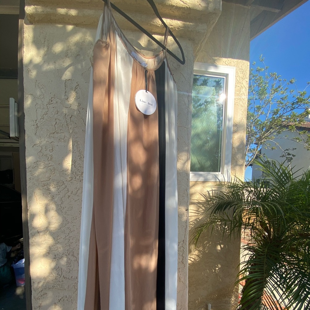 Line and dot dress